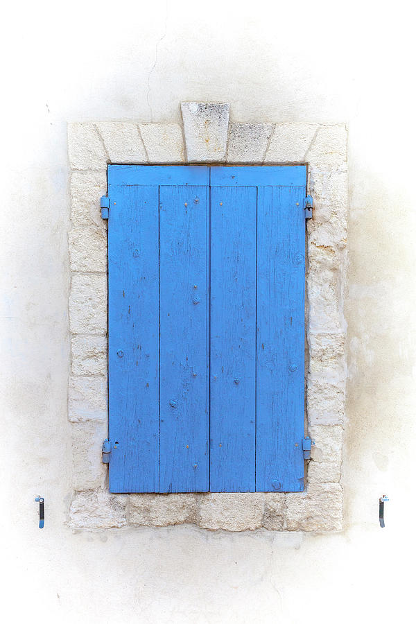 Blue Shutters in Aigues Mortes Photograph by W Chris Fooshee