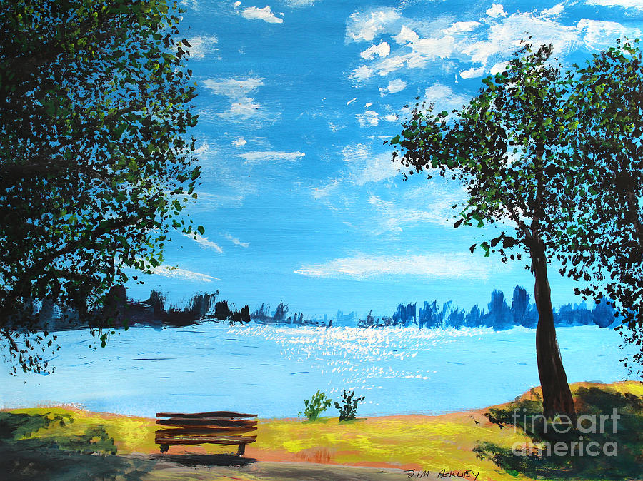 Blue Skies by the Bay Painting by James Ackley
