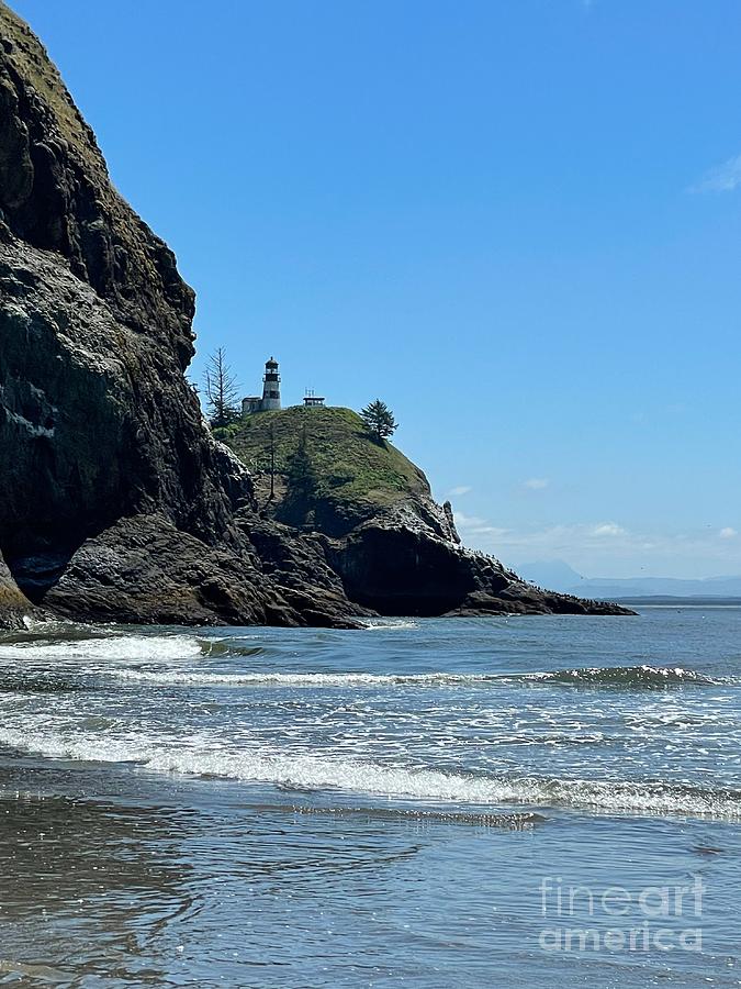 Blue Skies over Cape Disappointment Photograph by Carol Groenen
