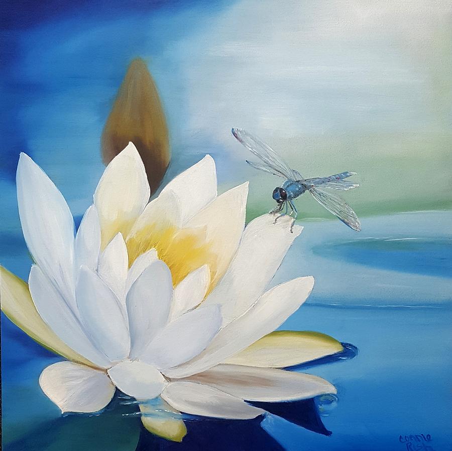 Blue Skimmer Painting by Connie Rish