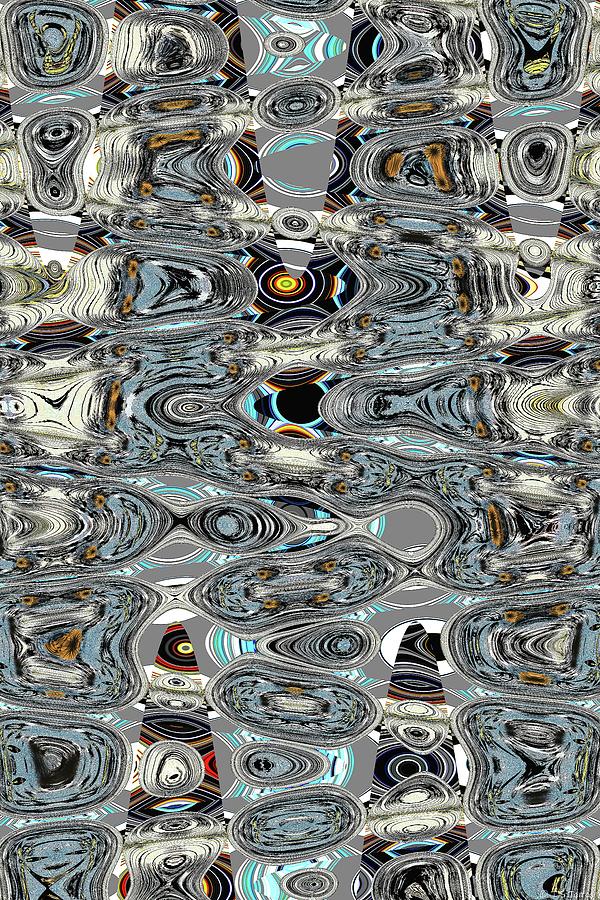 Blue Sky And Date Palms Abstract ps4a Digital Art by Tom Janca