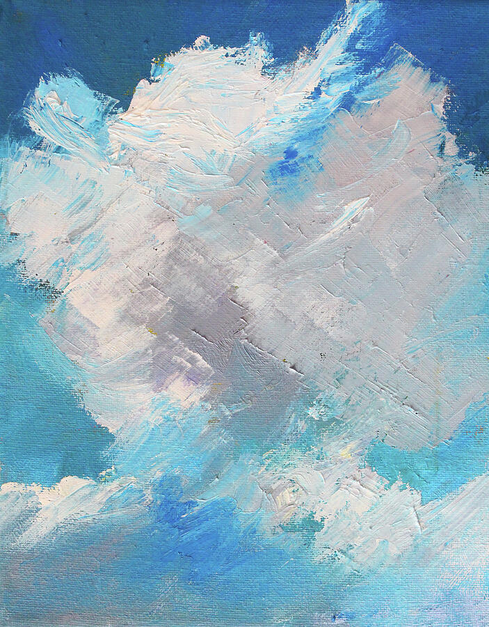Blue Sky Clouds Painting by Nancy Merkle