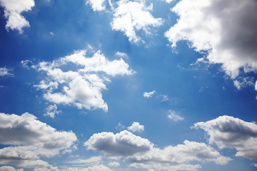 Blue Sky with clouds Photograph by Thomas Northcut