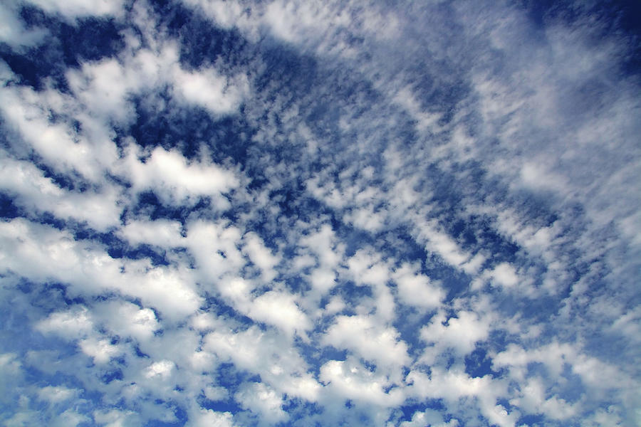 Blue Sky With Fleecy Clouds Photograph by Mikhail Kokhanchikov