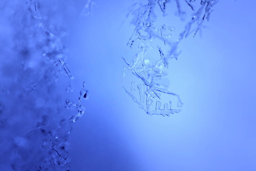 Blue snowflake abstract Photograph by Ulrich Kunst And Bettina Scheidulin