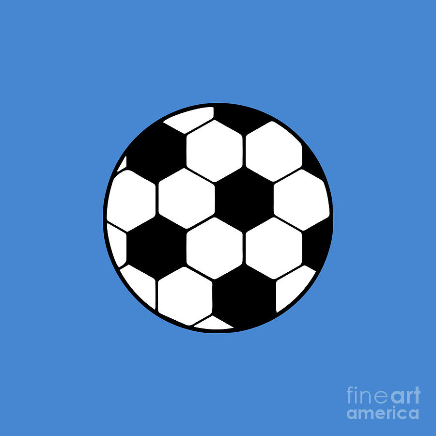 Blue Soccer Ball Digital Art