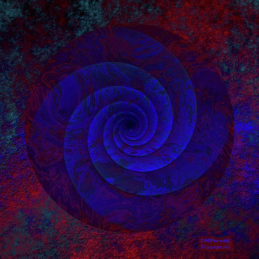 Blue Spiral Digital Art by Diane Parnell