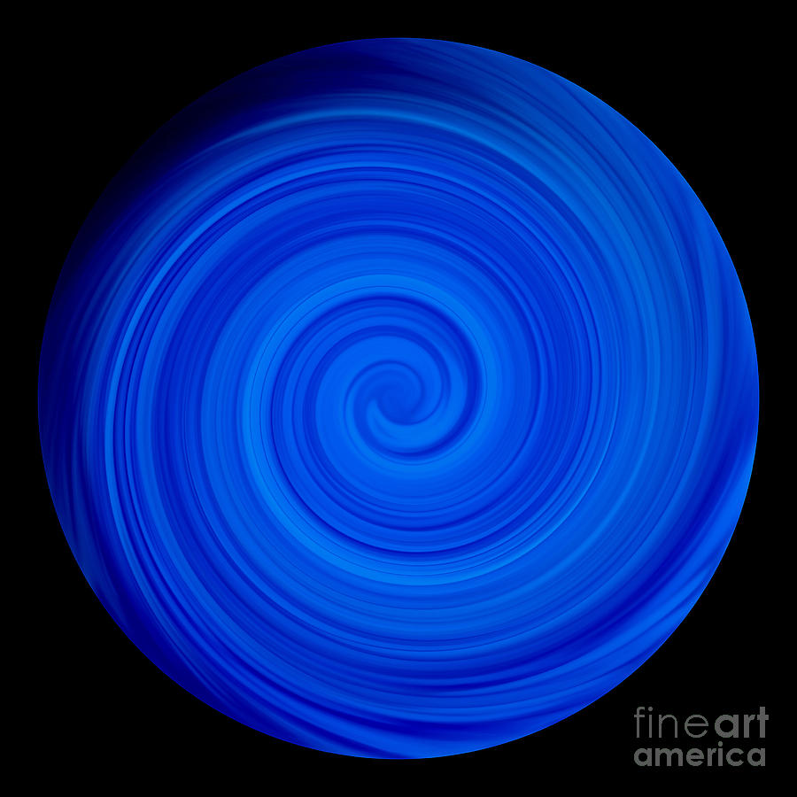 Blue Painting - Blue Spiral by Tracy Delfar