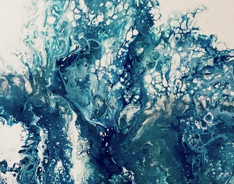 Blue Splash Painting by Robin Smith