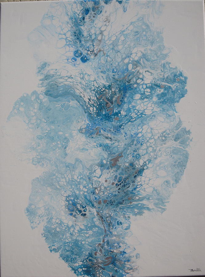 Blue splash Painting by Teresa Smith