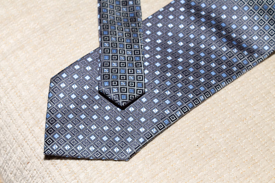 Blue Square Tie Photograph by RobIre