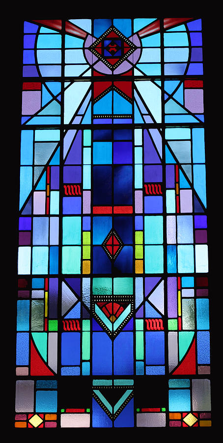 Blue Stained Glass Photograph by 2windspa