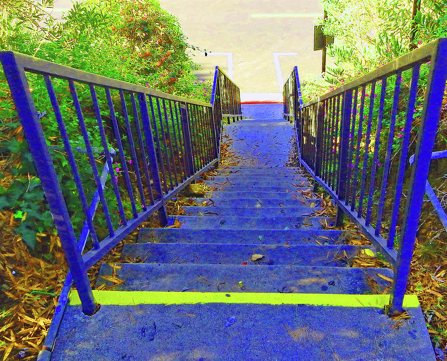 Blue Stairway Photograph by Andrew Lawrence