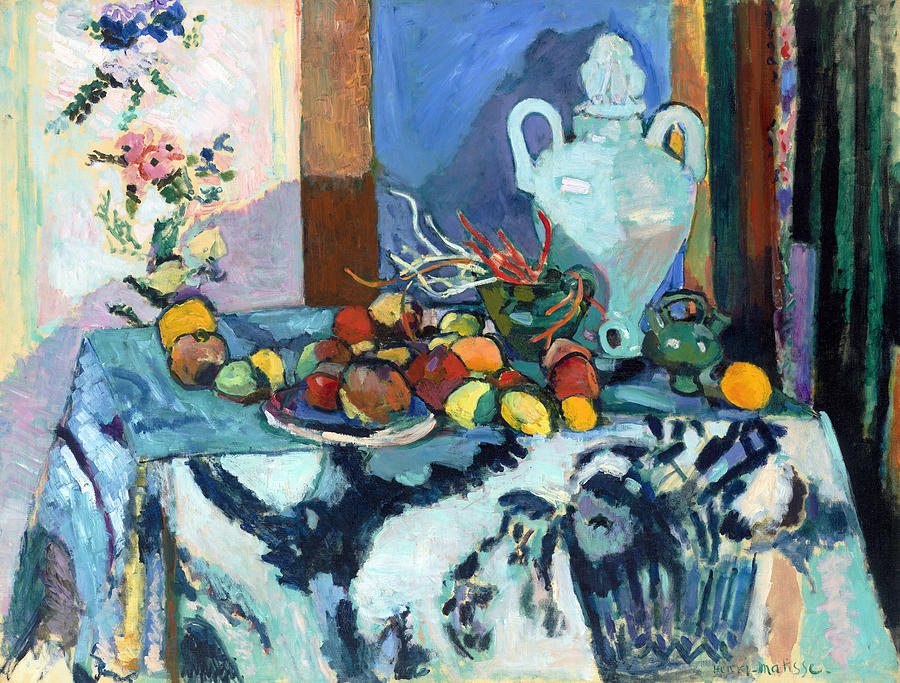 Blue Still Life Nature morte bleue Painting by Henri Matisse