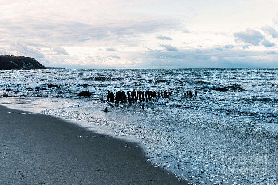 Blue Storm on the Baltic sea Photograph by Marina Usmanskaya