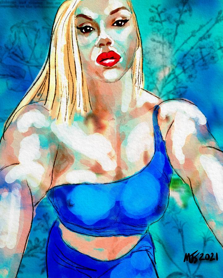 Blue Strength  Digital Art by Michael Kallstrom