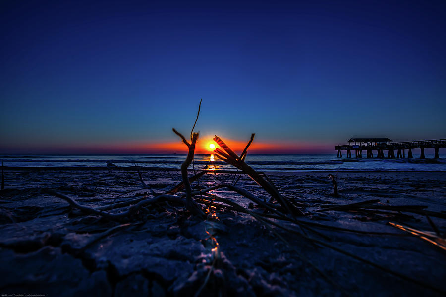 Blue Sunrise Tybee Island Photograph by Kenny Thomas