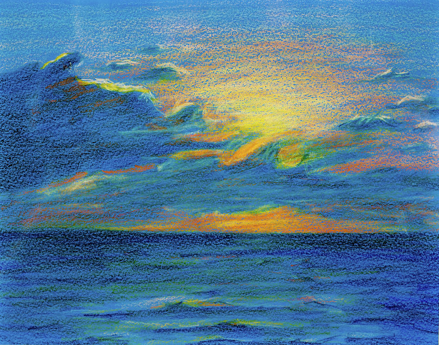 Blue Sunset Painting by Lee Beuther