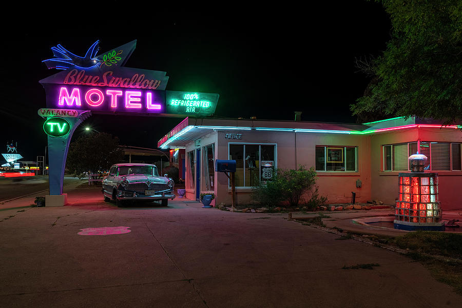 Blue Swallow Motel Photograph by Carol Ward - Fine Art America