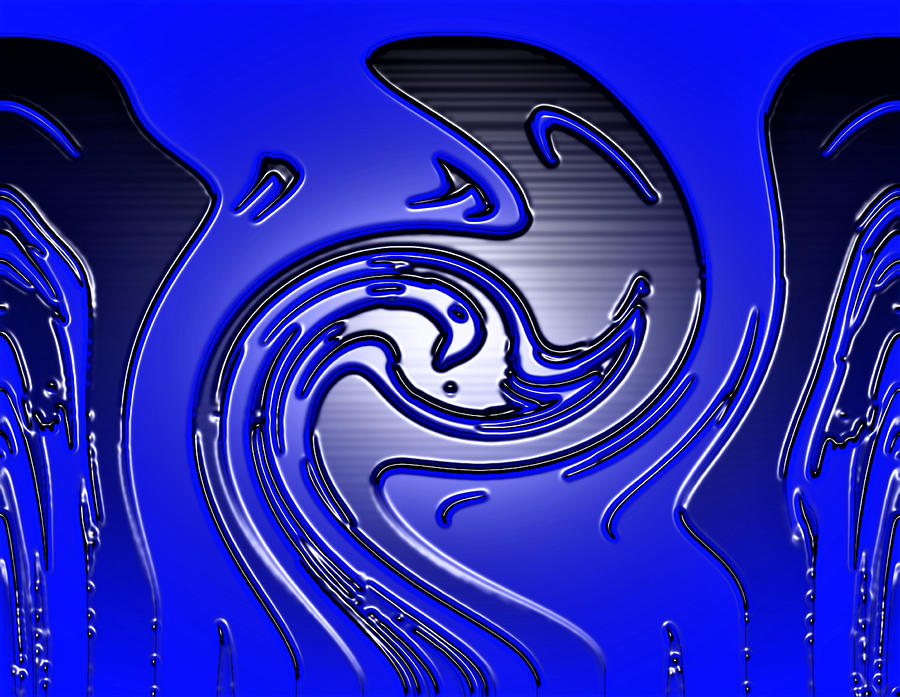 Blue Swan Digital Art by Ronald Mills