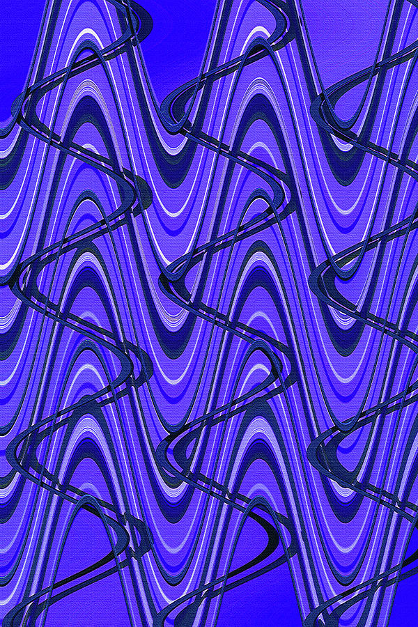 Blue Textured Shower Curtain Digital Art by Tom Janca