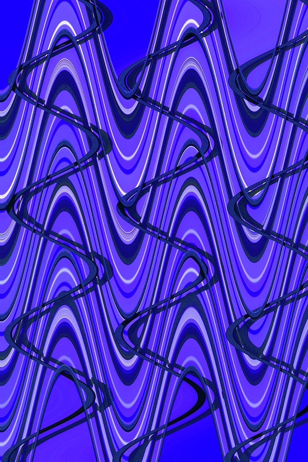 Shower Curtain Blue Digital Art by Tom Janca