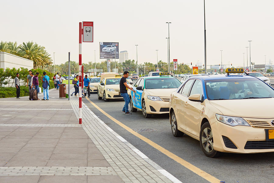 Blue top taxis in Dubai Photograph by Delihayat
