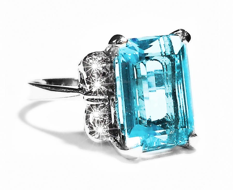 Blue Topaz and Diamond Ring Photograph by Diana Angstadt - Fine Art America