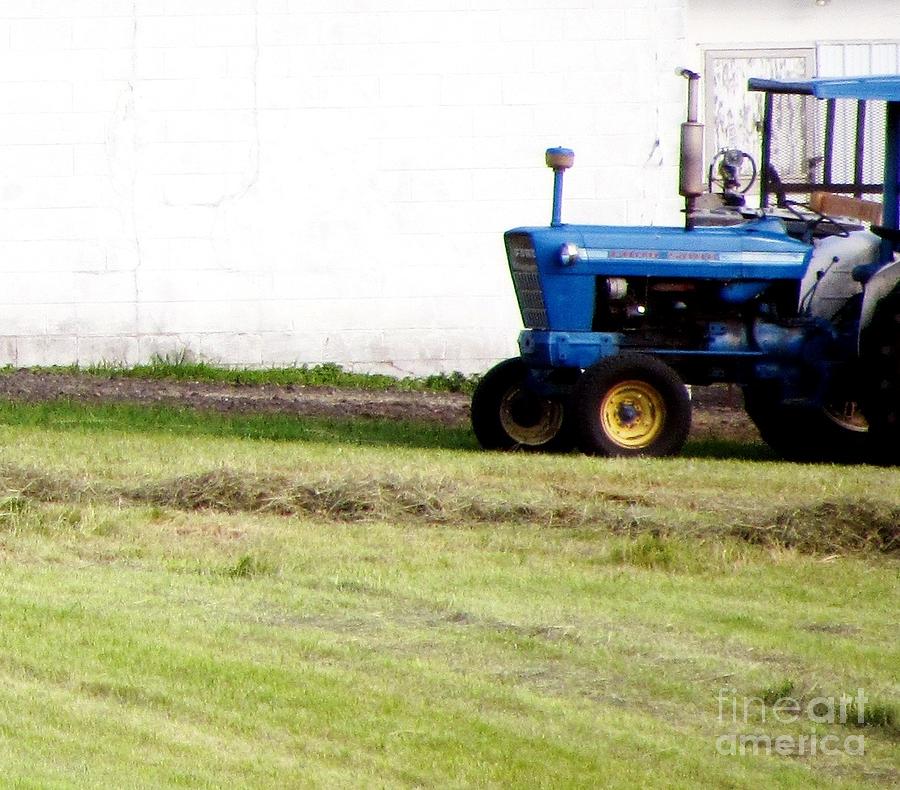 Blue Tractor Photograph by Susan Carella