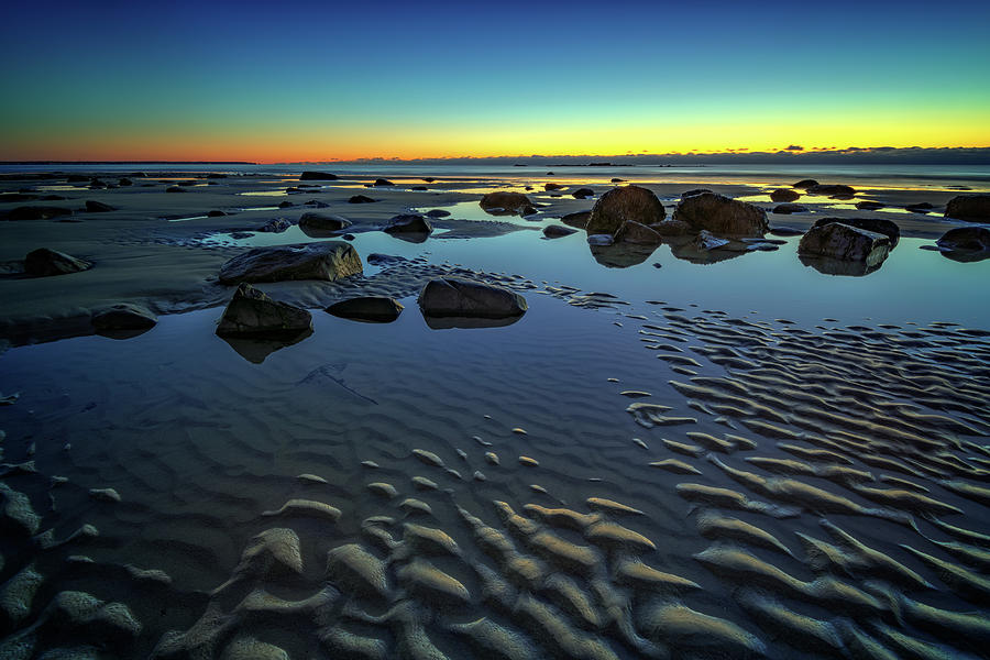 Beach Photograph - Blue Tranquility on Wells Beach by Rick Berk