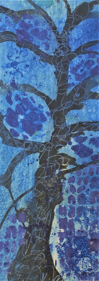 Blue Tree Mixed Media by Julia Malakoff