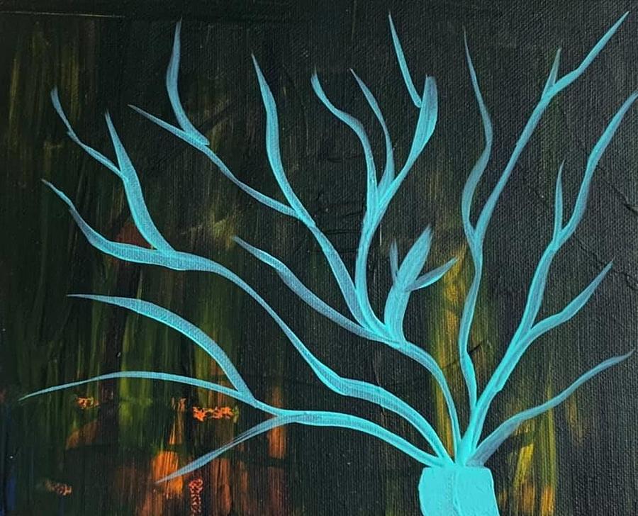 Blue Tree Painting