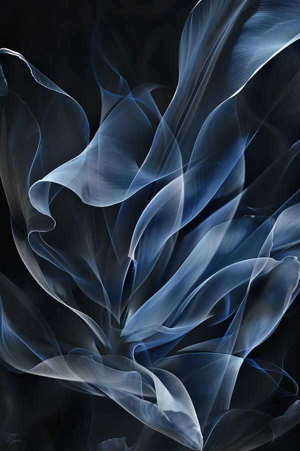 Blue Tulip Art Painting by Lourry Legarde