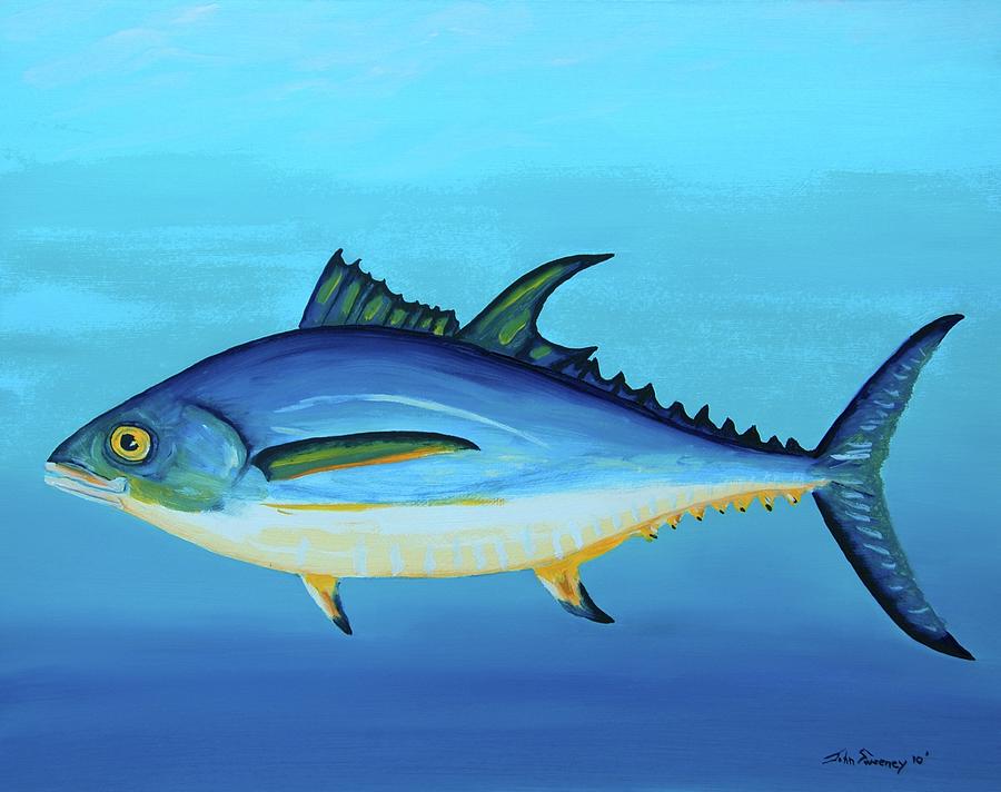Blue Tuna Painting by John Sweeney