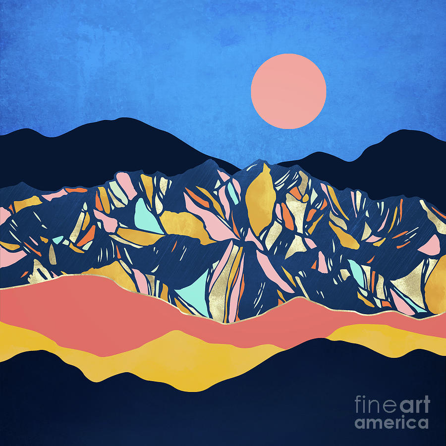 Abstract Digital Art - Blue Twilight by Spacefrog Designs Abstract Digital Art - Blue Twilight by Spacefrog Designs
