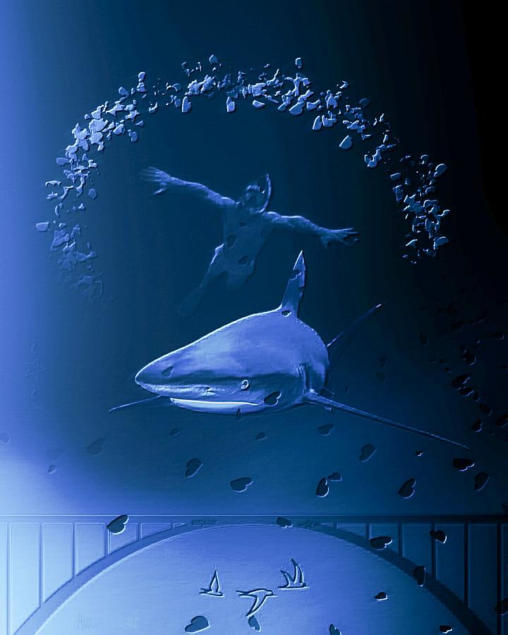 Blue Underwater  Digital Art by Auranatura Art