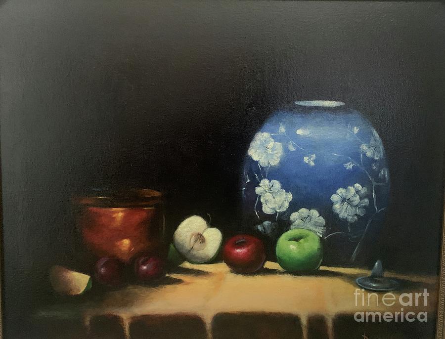 Blue Vase Painting By David Roby - Fine Art America