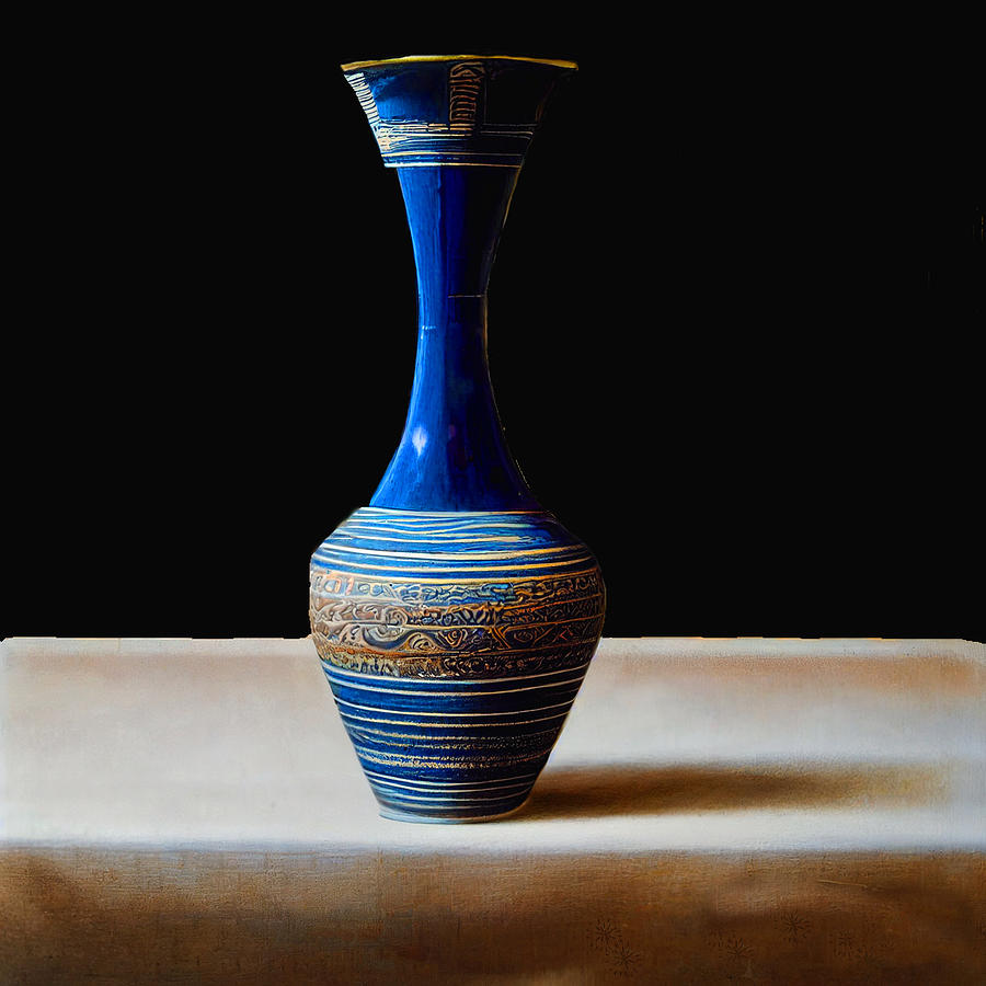 Blue Vase Digital Art by Edwards Patrick Fine Art America