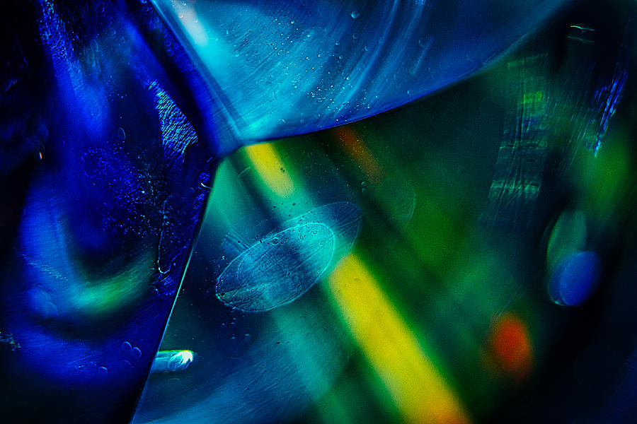 Blue Vase Macro Abstract Photograph by Stuart Litoff