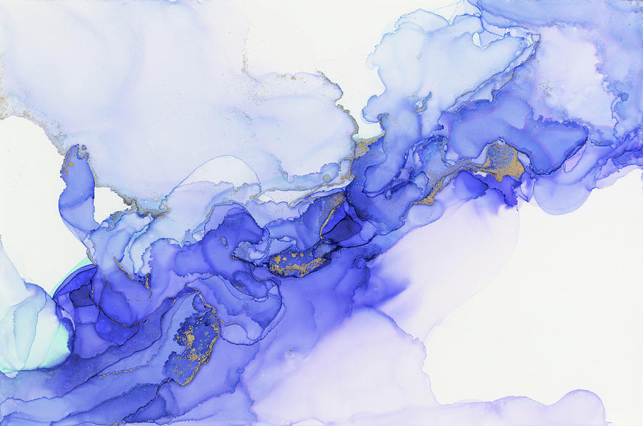 Pattern Painting - Blue Violet Storm by Olga Shvartsur
