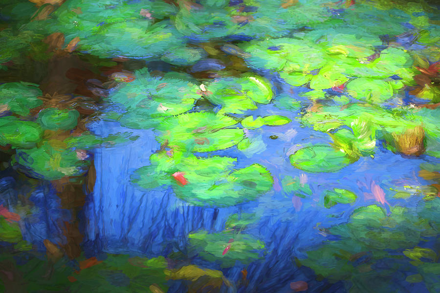 Blue Water Green Lily Pads Bok Tower X100 Photograph by Rich Franco