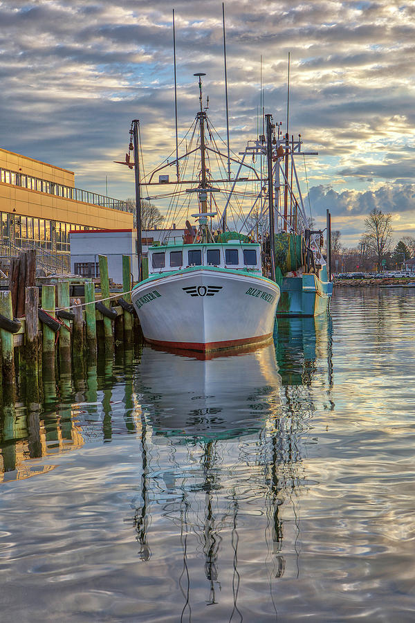 Blue Water III in Gloucester Harbor Photograph by Juergen Roth