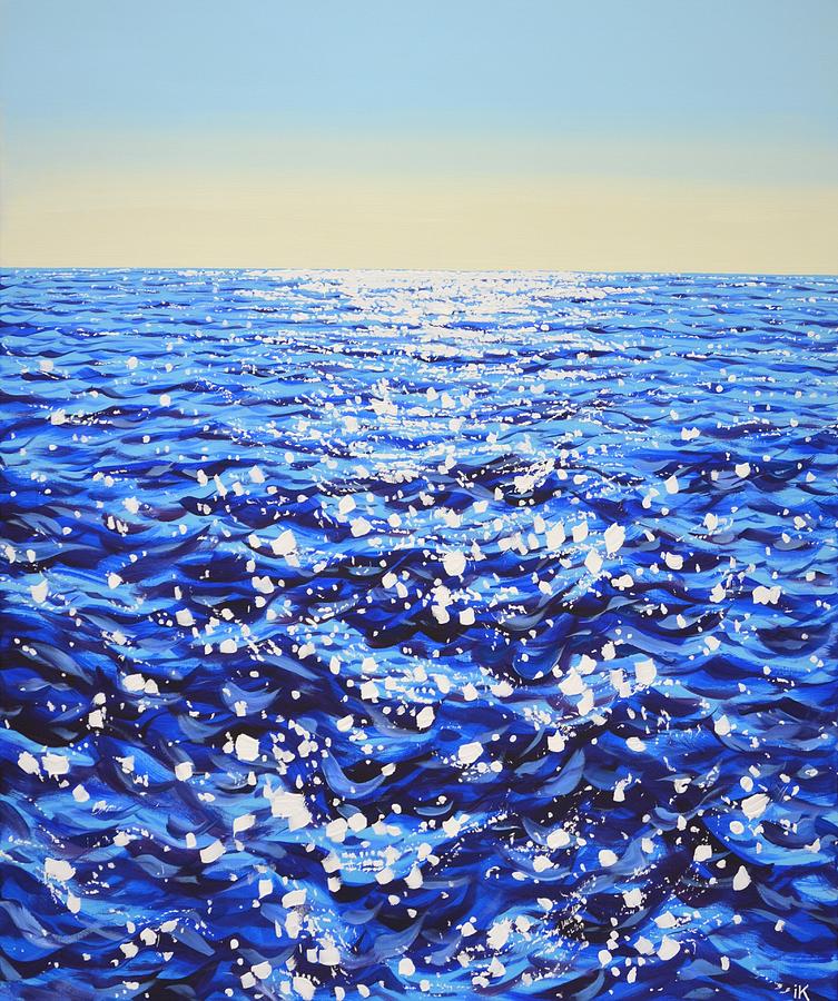 	Blue water. Light. Painting by Iryna Kastsova