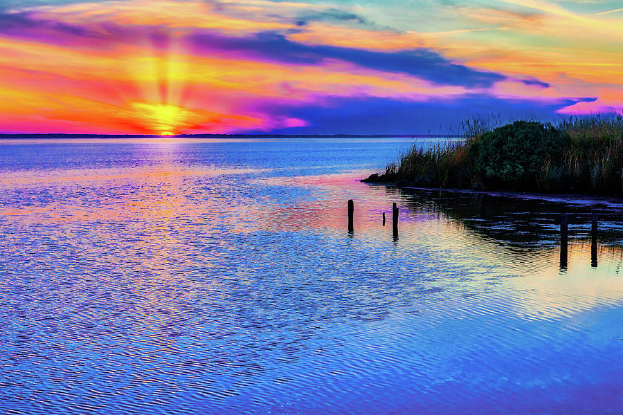 Blue Water Sunset Photograph by Dan Carmichael