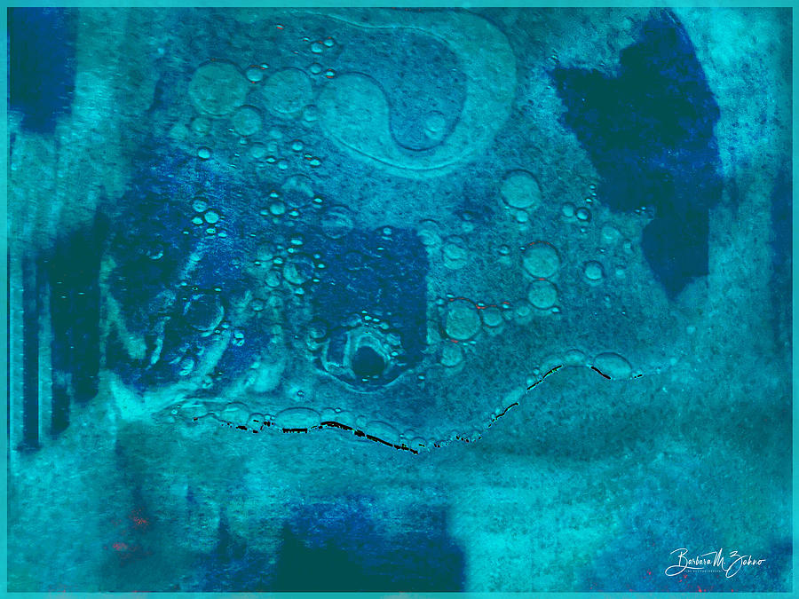 Blue Waters - Abstract Photograph by Barbara Zahno