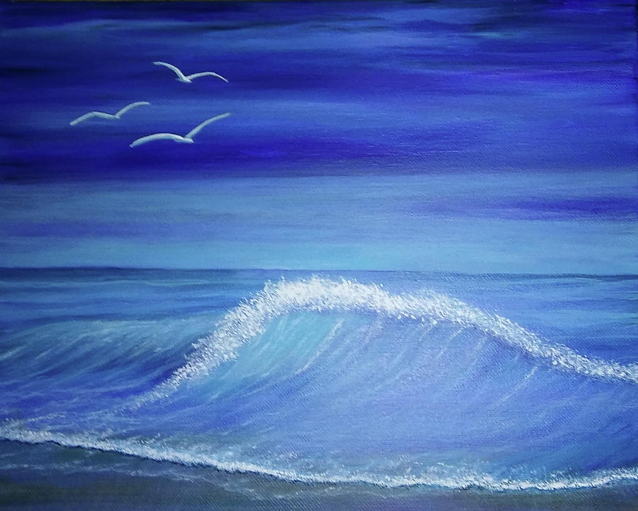 Blue Wave Painting By Marysue Urban - Fine Art America