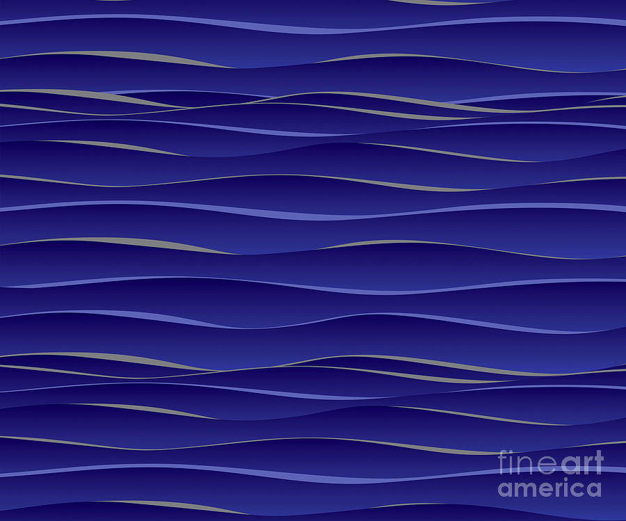 Blue Waves 1 Digital Art by Joe Barsin
