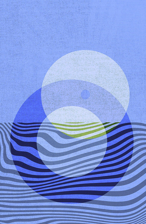 Blue Waves Digital Art by Eena Bo