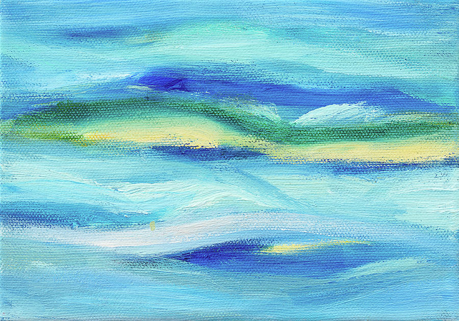 Blue Waves Painting by Maria Meester