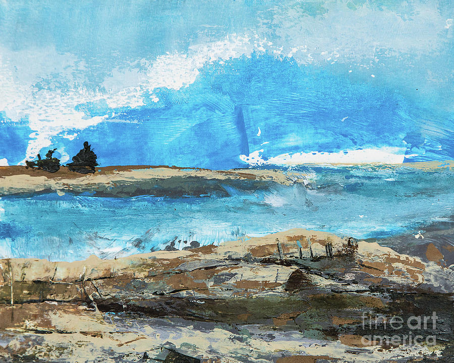 Blue Waves Painting by Susan Cole Kelly Impressions